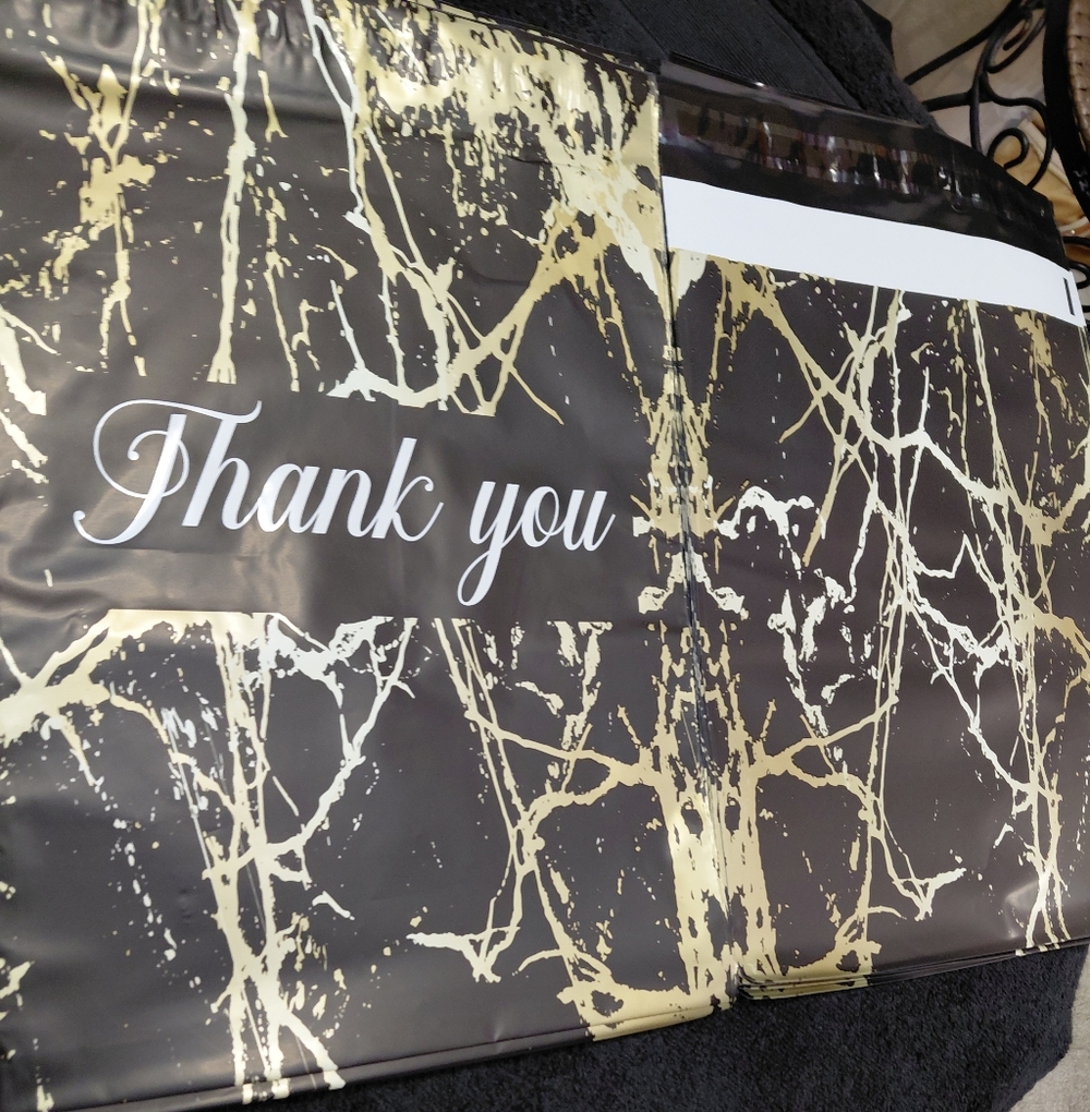 20ct. 10x13 Polymailers Bonus: Random Thank You Cards/Stickers - Picture 4 of 6